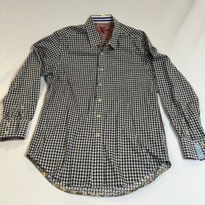 Robert Graham Black Plaid Paisley Button Down Shirt